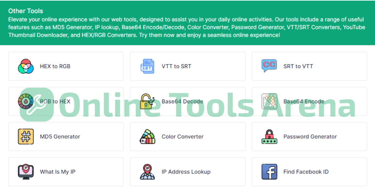 Online Tools Arena: Other Tools